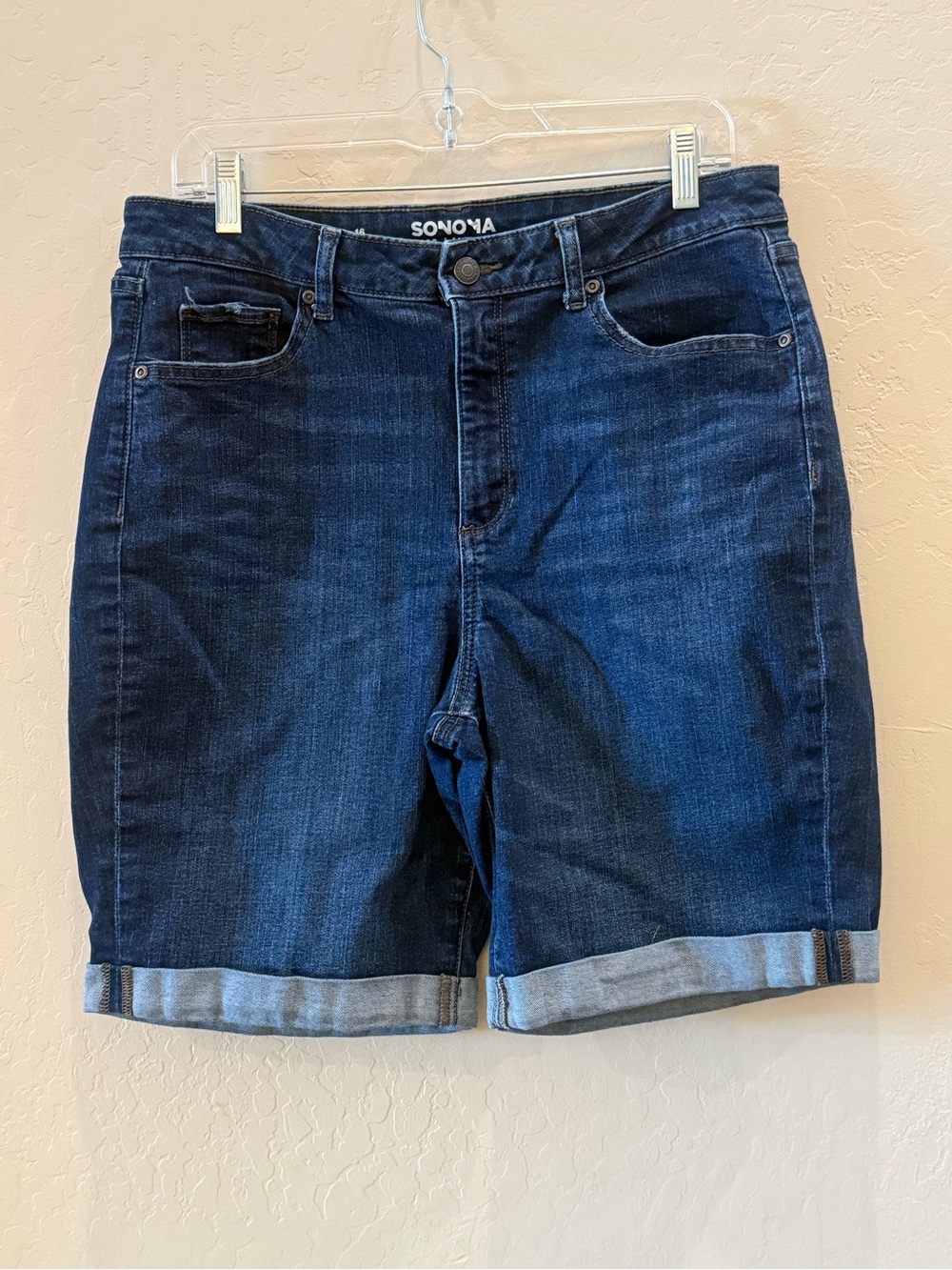 Sonoma Dark Wash Denim Bermuda Shorts #P169